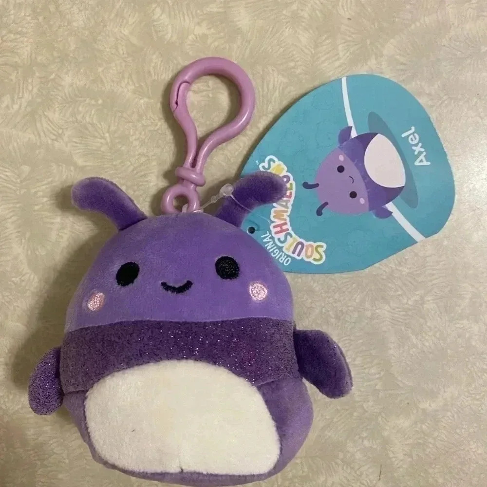 NWT Squishmallow Axel‎ the Beetle Backpack Clip Charm 3"